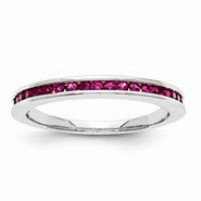 14k White Gold Ruby Ring