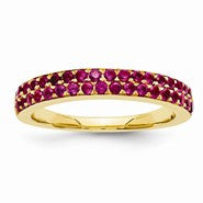 14k Yellow Gold Ruby Ring