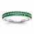 14k White Gold Emerald Ring