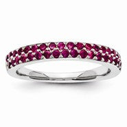 14k White Gold Ruby Ring