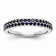 14k White Gold Sapphire Ring