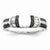 14k White Gold Black & White Diamond Ring