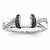 14k White Gold Black & White Diamond Ring