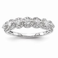 14k White Gold Diamond Wedding Band