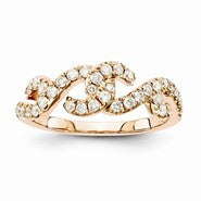 14k Rose Gold Diamond Wedding Band