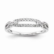 14k White Gold Diamond Wedding Band