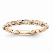 14k Rose Gold Diamond Wedding Band