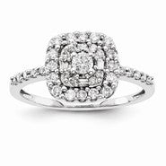 14k White Gold Diamond Engagement Ring