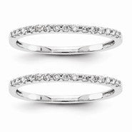 14k White Gold Diamond Wedding Band