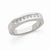 14k White Gold Diamond Completed Princess Wedding Band