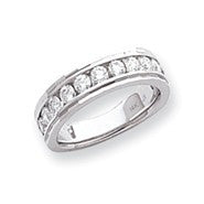 14k White Gold A Quality Complete Diamond Wedding Band