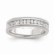 14k White Gold A Quality Complete Diamond Wedding Band