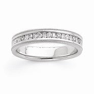 14k White Gold A Quality Complete Diamond Wedding Band