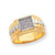 14k Two-tone A Quality Complete Mens Diamond Ring