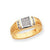 14k Two-tone A Quality Complete Mens Diamond Ring