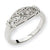 14k White Gold A Diamond Scroll Ring