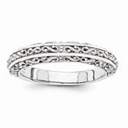 14k White Gold Anniversary Wedding Band