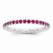 14k White Gold Ruby Ring