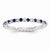 14k White Gold Diamond & Sapphire Ring