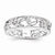 14k White Gold Flower Vine Design Diamond Ring