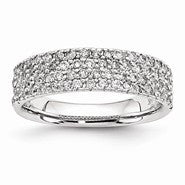 14k White Gold Fancy Diamond Ring