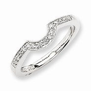 14k White Gold Diamond Wedding Band