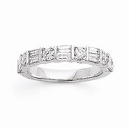 14k White Gold Diamond Wedding Band