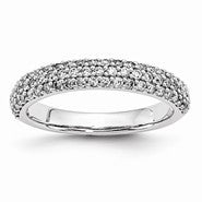 14k White Gold Diamond Band Ring