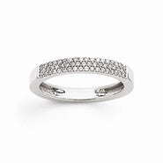 14k White Gold Diamond Wedding Band