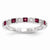 14k White Gold Diamond & Ruby Ring