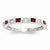 14k White Gold Diamond & Ruby Ring