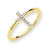 14k Yellow Gold Yellow Gold Diamond Cross Ring