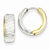 14k Two-tone Textured Hoop Earrings