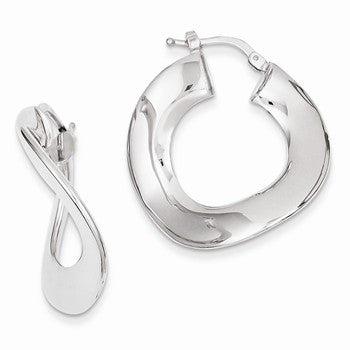 14k White Gold Hoop Earrings