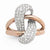 14k Two-tone Diamond Freeform Ring