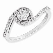 14k White Gold Diamond Ring