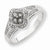 14k White Gold Black & White Diamond Ring