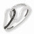 14k White Gold Black & White Diamond Ring