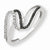 14k White Gold Black & White Diamond Ring