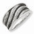 14k White Gold Black & White Diamond Fashion Ring