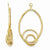 14k Yellow Gold Polished Fancy Teardrop Earring Jackets