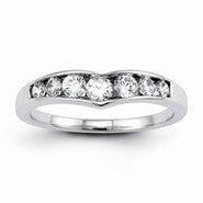 14k White Gold Diamond Wedding Band