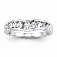 14k White Gold Diamond Wedding Band