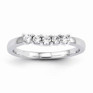 14k White Gold Diamond Wedding Band