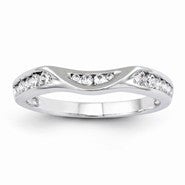 14k White Gold Diamond Wedding Band