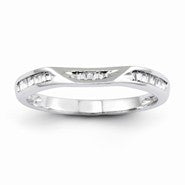 14k White Gold Diamond Wedding Band