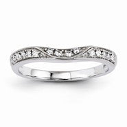 14k White Gold Diamond Wedding Band