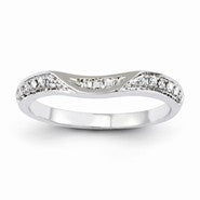 14k White Gold Diamond Wedding Band