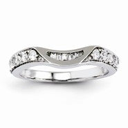 14k White Gold Diamond Wedding Band