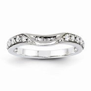 14k White Gold Diamond Wedding Band